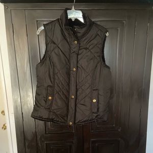 Reversible Black Quilted/Faux Fur Vest